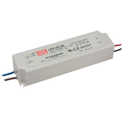An LPV-35-24 Mean Well SMPS - 24V 1.5A 36W Waterproof LED Power Supply