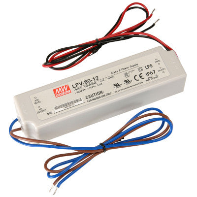 An LPV-60-12 Mean Well SMPS - 12V 5A 60W Waterproof LED Power Supply