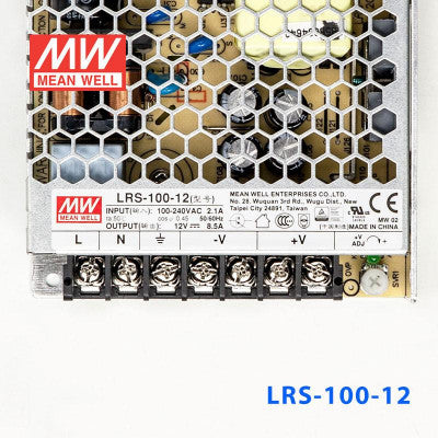 An LRS-100-12 Mean Well SMPS - 12V 8.5A - 102W Metal Power Supply