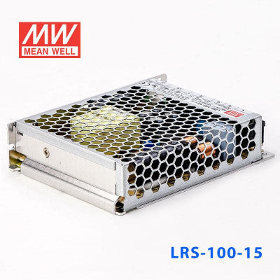 An LRS-100-15 Mean Well SMPS - 15V 7A - 105W Metal Power Supply