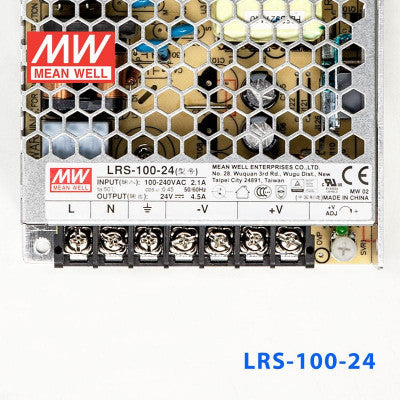 An LRS-100-24 Mean Well SMPS - 24V 4.5A - 108W Metal Power Supply