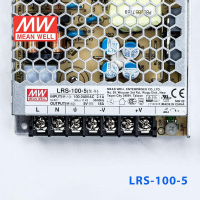An LRS-100-5 Mean Well SMPS - 5V 18A - 90W Metal Power Supply