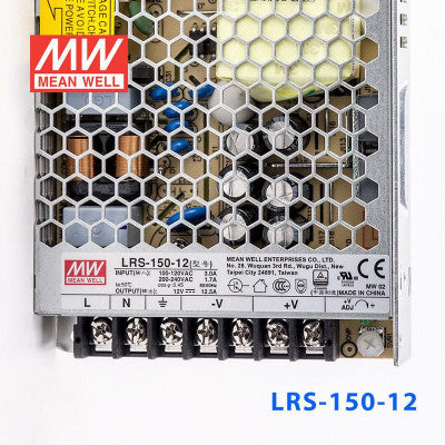 An LRS-150-12 Mean Well SMPS - 12V 12.5A - 150W Metal Power Supply