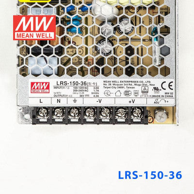 An LRS-150-36 Mean Well SMPS - 36V 4.3A - 154.8W Metal Power Supply