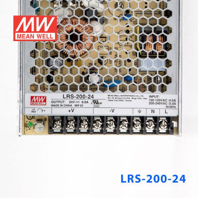 An LRS-200-24 Mean Well SMPS - 24V 8.8A - 211.2W Metal Power Supply