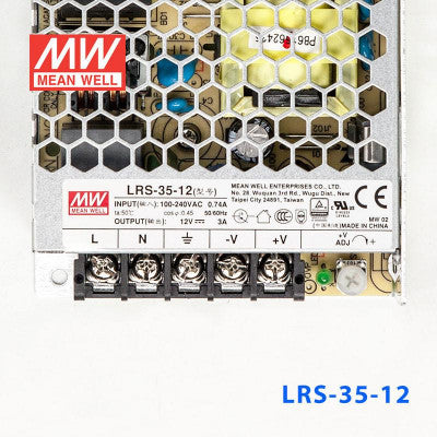An LRS-35-12 Mean Well SMPS - 12V 3A - 36W Metal Power Supply