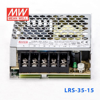An LRS-35-15 Mean Well SMPS - 15V 2.4A - 36W Metal Power Supply