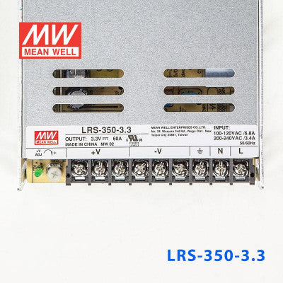 An LRS-350-3.3 Mean Well SMPS - 3.3V 60A - 198W Metal Power Supply