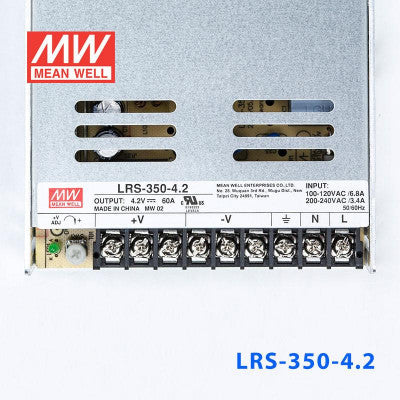An LRS-350-4.2 Mean Well SMPS - 4.2V 60A - 252W Metal Power Supply