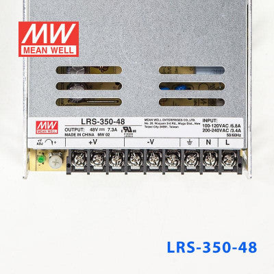 An LRS-350-48 Mean Well SMPS - 48V 7.3A - 350.4W Metal Power Supply