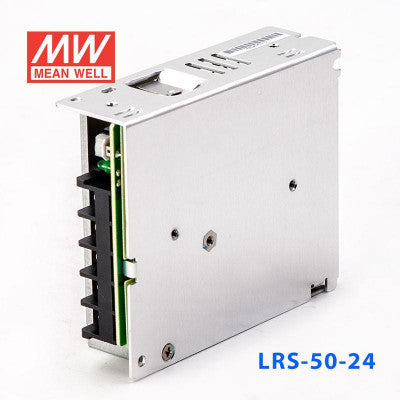 An LRS-50-24 Mean Well SMPS - 24V 2.2A - 52.8W Metal Power Supply