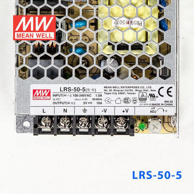 An LRS-50-5 Mean Well SMPS - 5V 10A - 50W Metal Power Supply