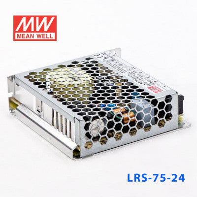 An LRS-75-24 Mean Well SMPS - 24V 3.2A - 76.8W Metal Power Supply