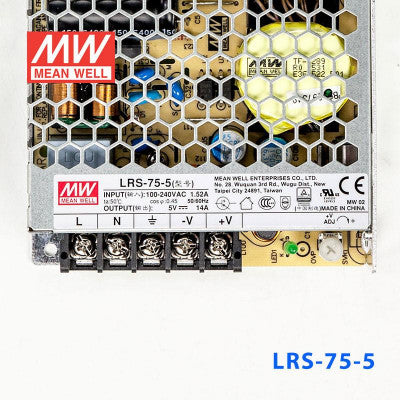An LRS-75-5 Mean Well SMPS - 5V 14A - 70W Metal Power Supply