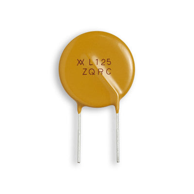 An LVR125 240V 1.25A Tyco Raychem PPTC Resettable Fuse