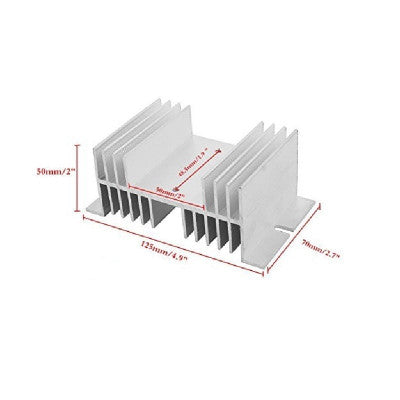 An M Shape Aluminum Single Phase Solid State Relay SSR Heat Sink Base Small Type Heat Radiator for 10A to100A