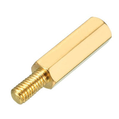 An M3 X 20mm Male to Female Brass Hex Threaded Pillar Standoff Spacer - 6 Pieces Pack