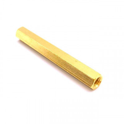 An M3 X 30mm Female to Female Brass Hex Threaded Pillar Standoff Spacer - 2 Pieces Pack