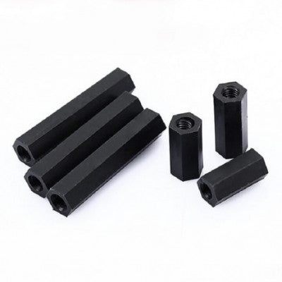 An M3x6MM Female to Female Nylon Hex Spacer - 10 Pieces pack
