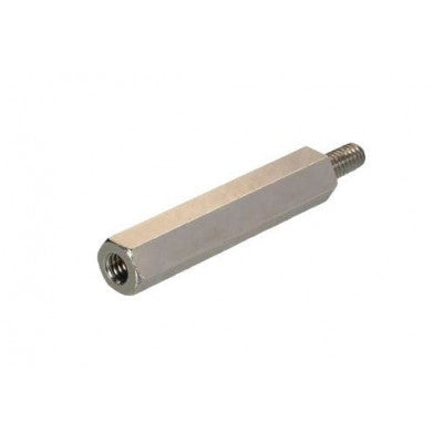 An M3x15mm Male to Female Nickel Plated Brass Hex Standoff Spacer - 5 Pieces pack