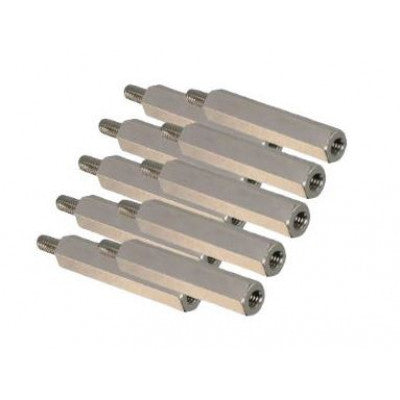 An M3x15mm Male to Female Nickel Plated Brass Hex Standoff Spacer - 5 Pieces pack