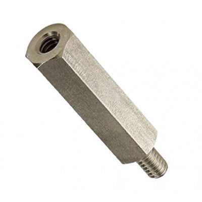 An M3x20mm Male to Female Nickel Plated Brass Hex Standoff Spacer - 5 Pieces pack