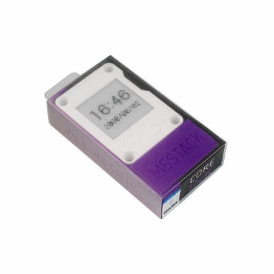 An M5 Stack ESP32 Core Ink Development Kit (1.5” eInk display)