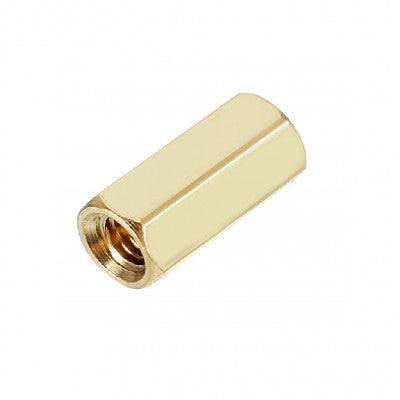 An M5 X 10 mm Female-Female Brass Hex Threaded Pillar Standoff Spacer - 2 Pieces pack