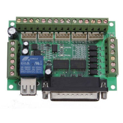 An MACH3 Interface Board CNC 5 Axis with Optocoupler for Stepper Motor Driver and USB cable