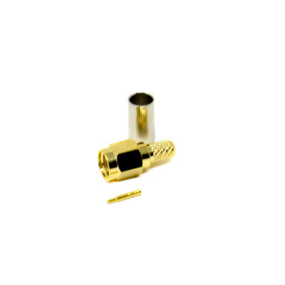An Male SMA Solder Type Straight Nickel Plating Connector For Coaxial Cable