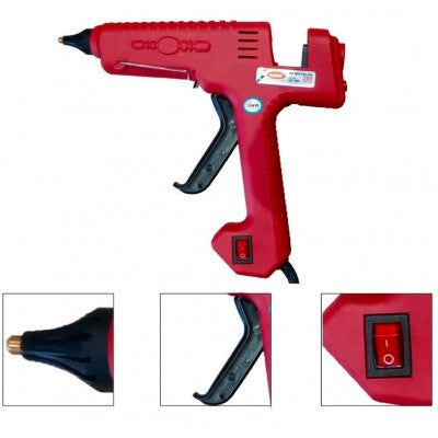 An MARIO 200 Watt ME-2000 Extremely High Performance Hot Melt Glue Gun with Nozzle Protection for Heavy Usage