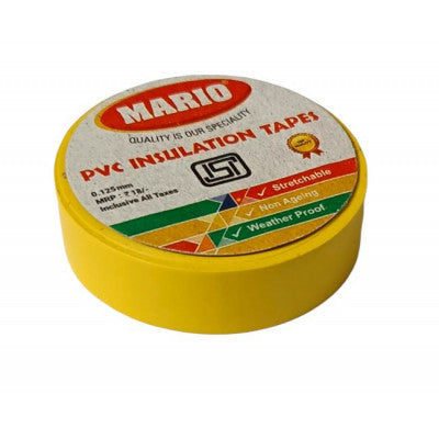 An Mario PVC Insulating Tape - Yellow Color - 1 Piece Pack