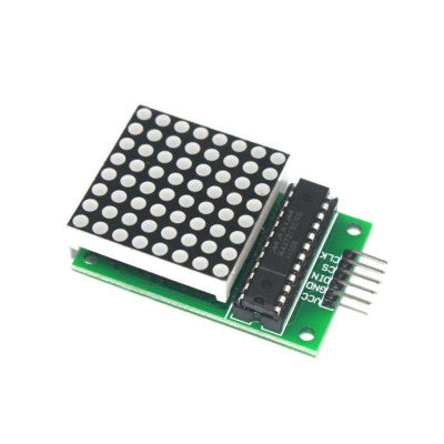 An MAX7219 8x8 LED Dot Matrix Display Module