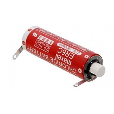 An Maxell ER6C 3.6V 1800mAh Lithium Thionyl Chloride Battery with Lugs