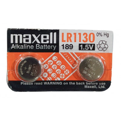 An Maxell LR1130 (Original) 1.5V Alkaline Button cell Battery - 2 Pieces Pack