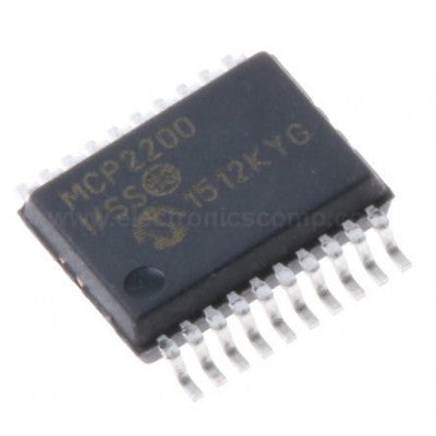 An MCP2200 IC - (SMD SOIC-20 Package) - USB to UART Serial Converter IC