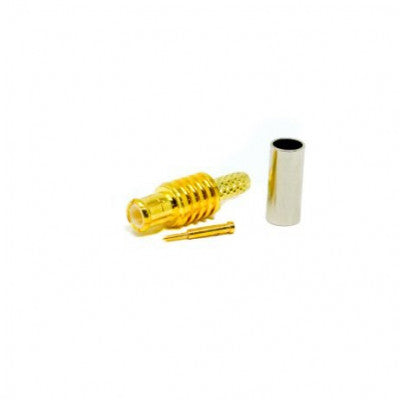 An MCX Connector Female Straight Gold Plated Crimp Type For Cable