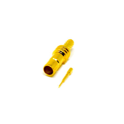 An MCX RF Connector Male Straight Gold Plated Crimp type for Cable