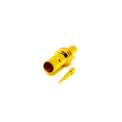 An MCX RF Connector Male Straight Gold Plated Crimp type for Cable