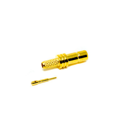 An MCX RF Connector Male Straight Gold Plated Crimp type for Cable