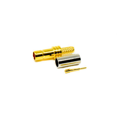 An MCX RF Connector Male Straight Gold Plated Crimp type for Cable