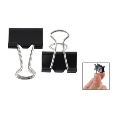 An Metal Binder Clips Black 25MM - 4 Pieces Pack