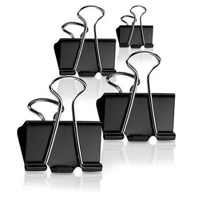 An Metal Binder Clips Black 25MM - 4 Pieces Pack