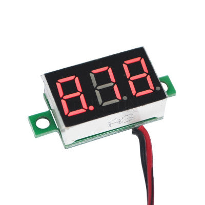 An Digital DC Mini Voltmeter 0.36 inch - 2 Wire Module - 4.5V to 30V