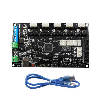 An MKS GEN V1.4 3D Printer Control Motherboard with 50cm USB Cable