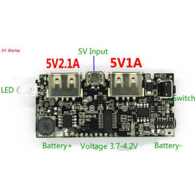 An Mobile Power Boost DIY 18650 Lithium Battery Digital Dual USB