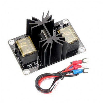 An MOS25 12 to 50V 25A 3D printer Heat Bed Power Expansion Module with Cables