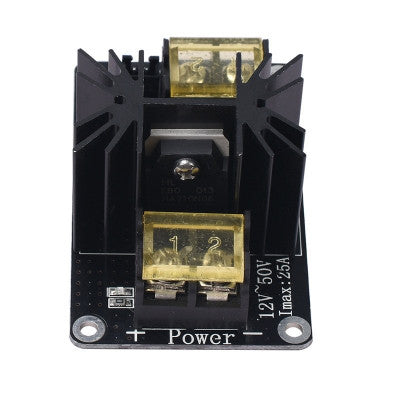An MOS25 12 to 50V 25A 3D printer Heat Bed Power Expansion Module with Cables