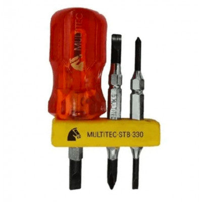 An Multitec STB-330 6 In 1 Multibit Stubby Reversible Screw Driver Set