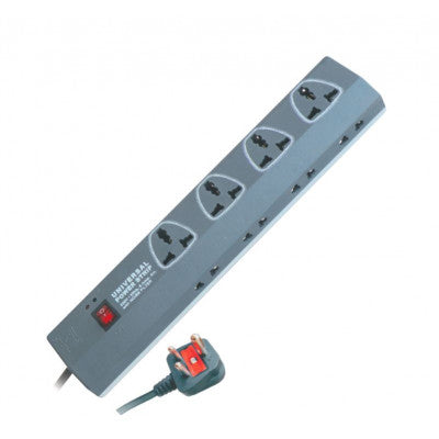An MX 12 Way Universal Power Strip 2 Pin 4 Universal Socket Both Side 1.5 Meter (MX-3510)